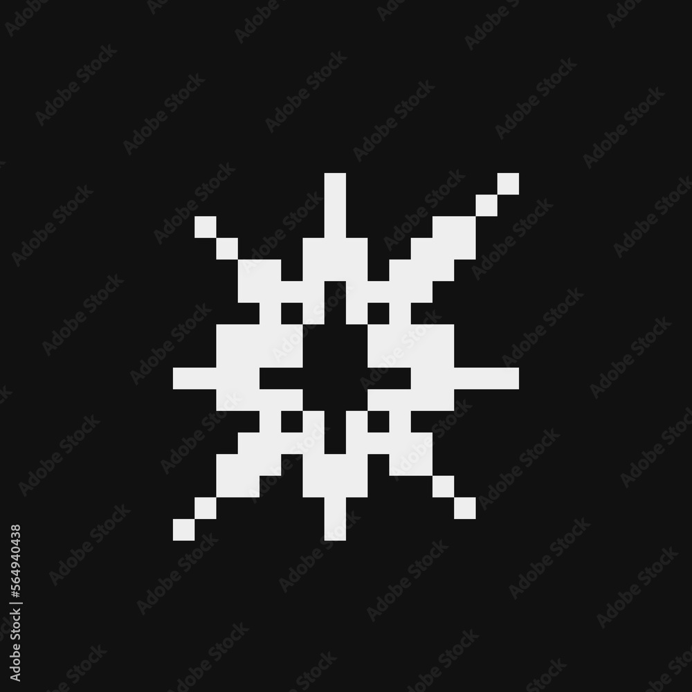 Collision emoji pixel art icon. Sticker, tattoo, logo and embroidery ...