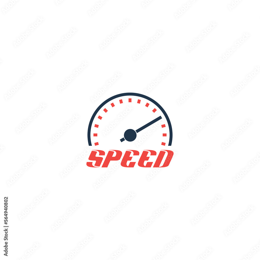 Fast acceleration odometer logo. Speed icon isolated on white background Fast acceleration odometer logo. Speed icon isolated on white background