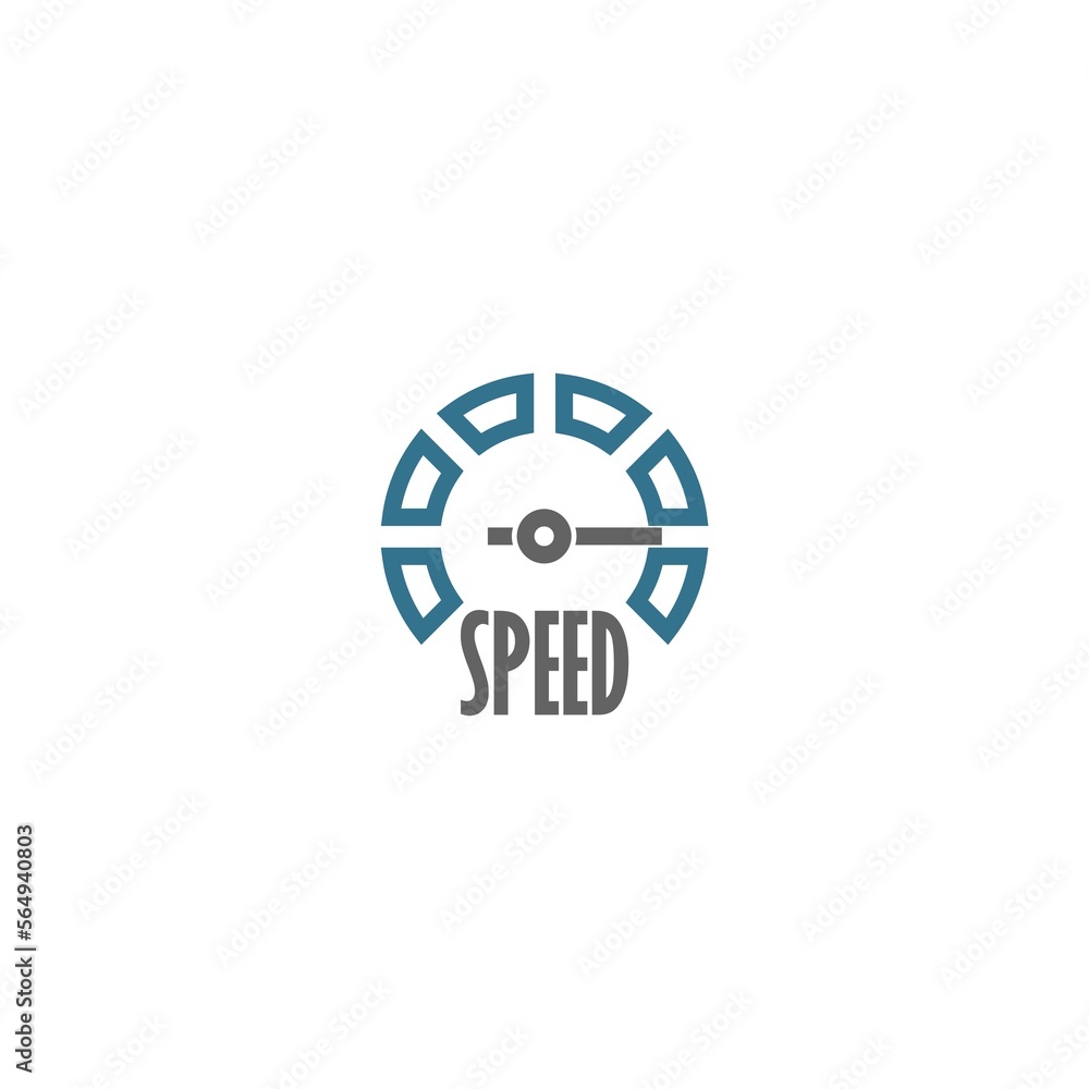 Fast acceleration odometer logo. Speed icon isolated on white background Fast acceleration odometer logo. Speed icon isolated on white background