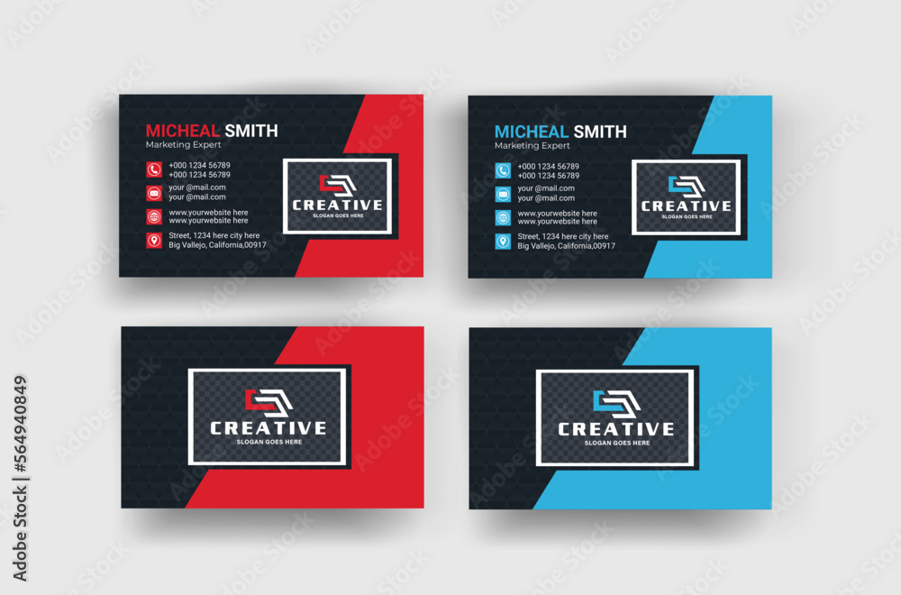 Creative and professional Business card design template 