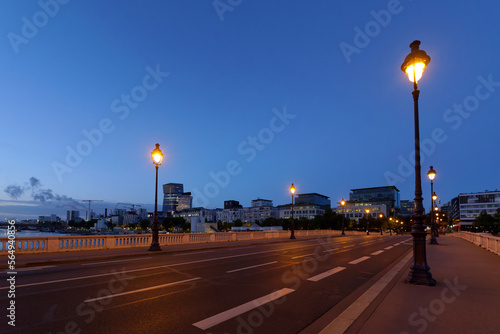 Tolbiac bridge in The 13h arrondissement of Paris city photo