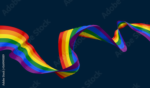 A rainbow Pride or Peace fl...