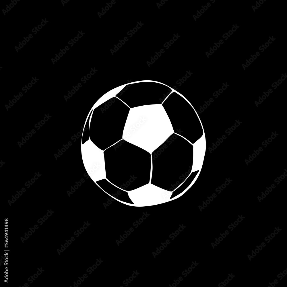 Obraz premium Fottbal icon isolated on black background.