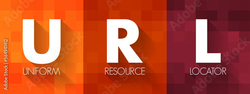 URL - Uniform Resource Locator is a unique identifier used to locate a resource on the Internet, acronym text concept background