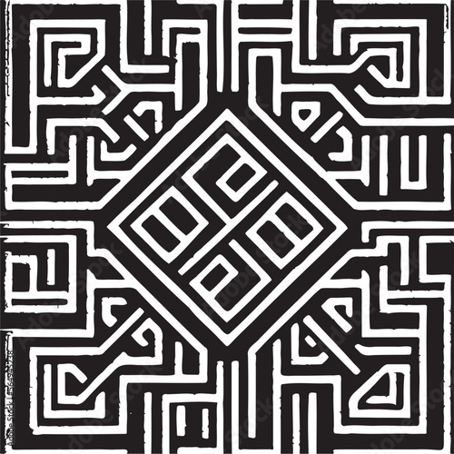 Black and white seamless squares pattern