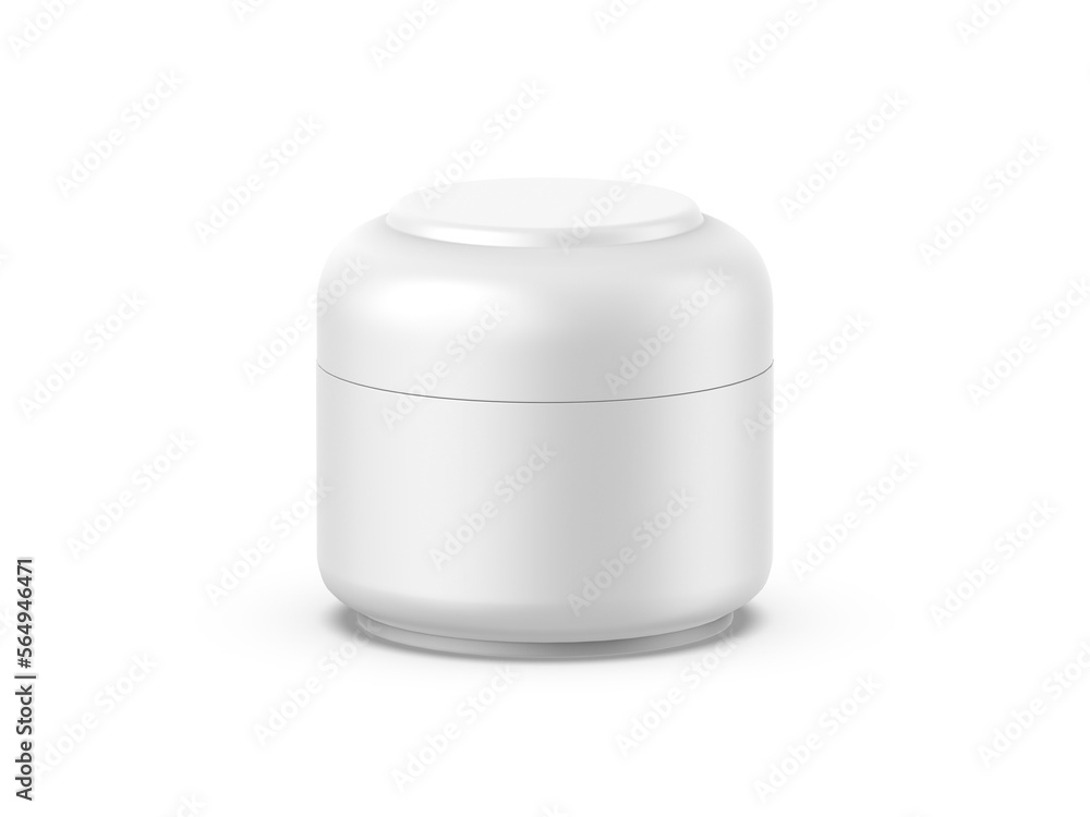 Matte plastic cosmetic jar mockup for branding and promotion, plastic container for cream, lotion, lip balm and hair gel, 3d render illustration Matte plastic cosmetic jar mockup for branding and promotion, plastic container for cream, lotion, lip balm and hair gel, 3d render illustration