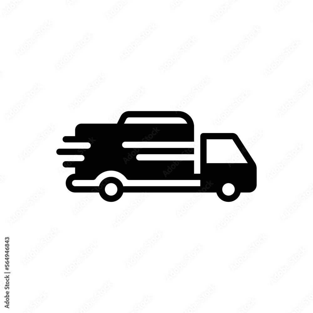 Black solid icon for shipping Black solid icon for shipping