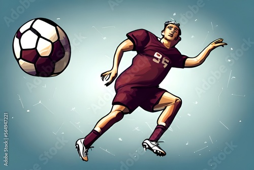 soccer player kicking ball © Michael
