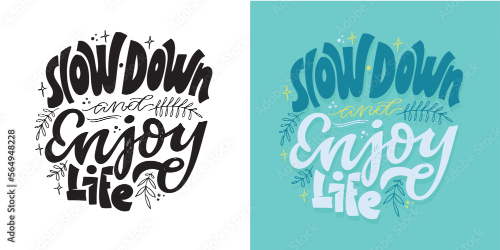 Cute hand drawn doodle lettering postcard, Lettering for t-shirt design, mug print.
