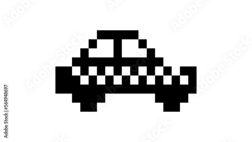 Taxi silhouette voxel