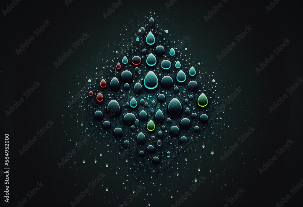 Ai-Generated Raindrops: A Minimalistic, Creative Visual of Reflection and Balance Ai-Generated Raindrops: A Minimalistic, Creative Visual of Reflection and Balance