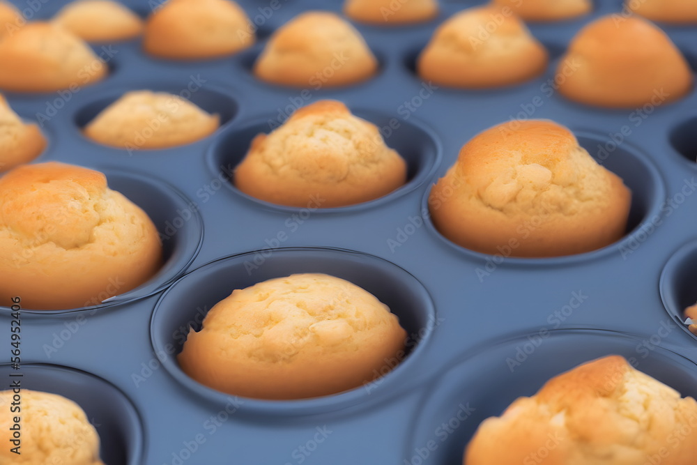 3d rendering illustration of muffins, generative ai 3d rendering illustration of muffins, generative ai