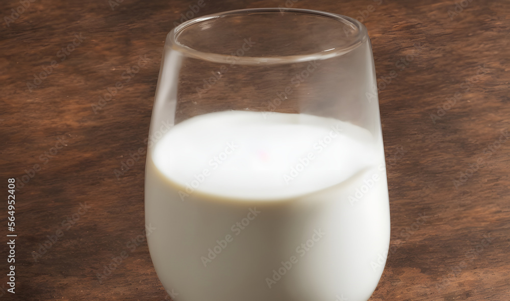Illustration of a glass of milk, animal protein source, generative ai Illustration of a glass of milk, animal protein source, generative ai