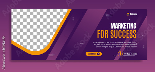 Modern banner template design for business webinar, marketing webinar, online class program, etc