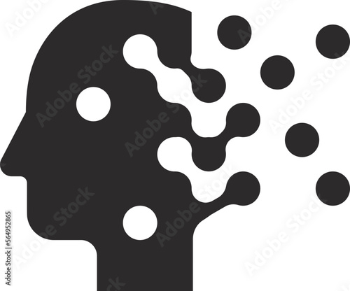 Head mind amnesia flat icon