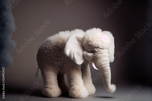A baby elephant made of cotton wool © imlane