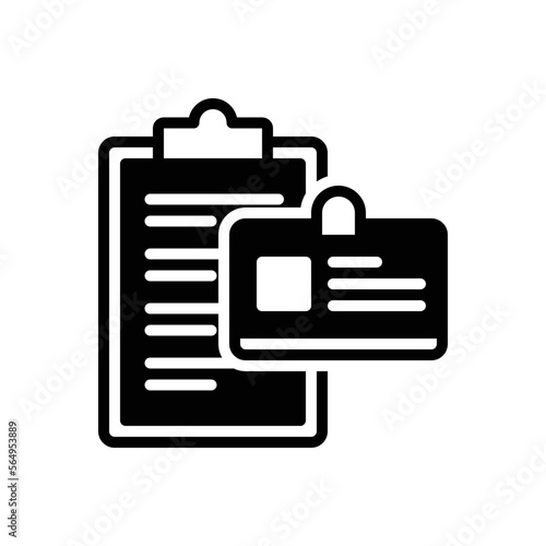 Black solid icon for proof