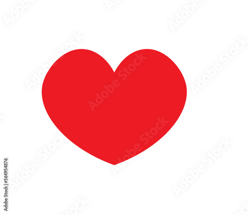 red heart isolated on white