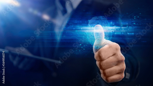 Biometrics security and innovation technology concept