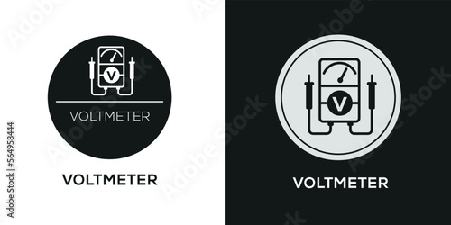 Creative (Voltmeter) Icon, Vector sign.