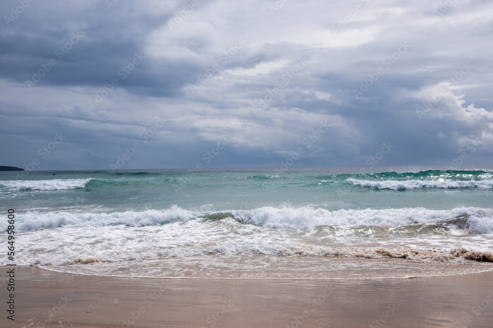 breaking wave at pambula beach