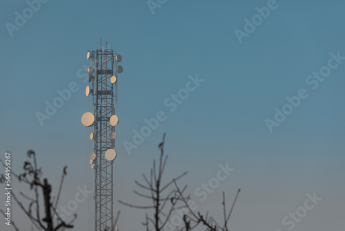 Communication network tower photo