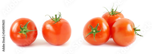 red tomato isolated on a white background