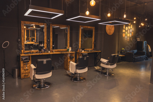 Picture of a luxury barbershop with nice interior