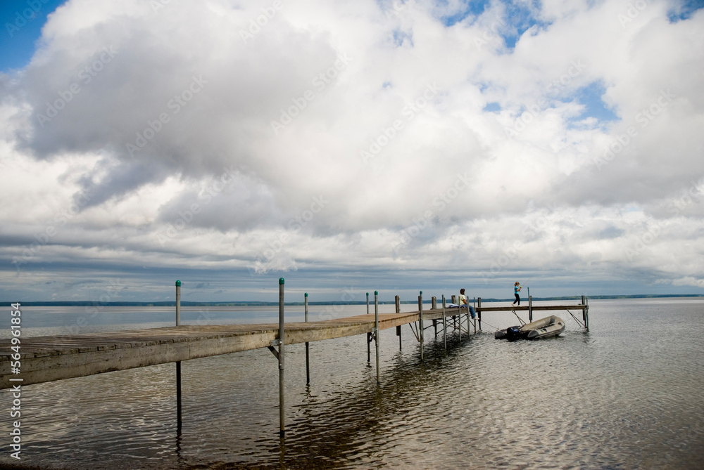 Fishing Sebago Lake in Maine.