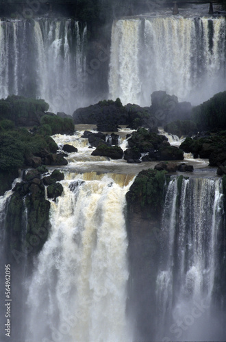 Water cascades at Iguazu Falls (also Igua photo