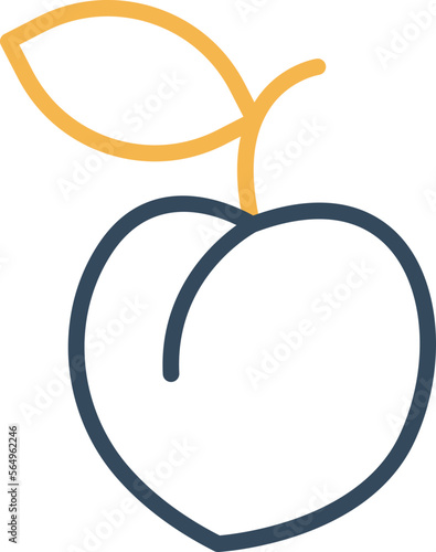 Peach Vector Icon
