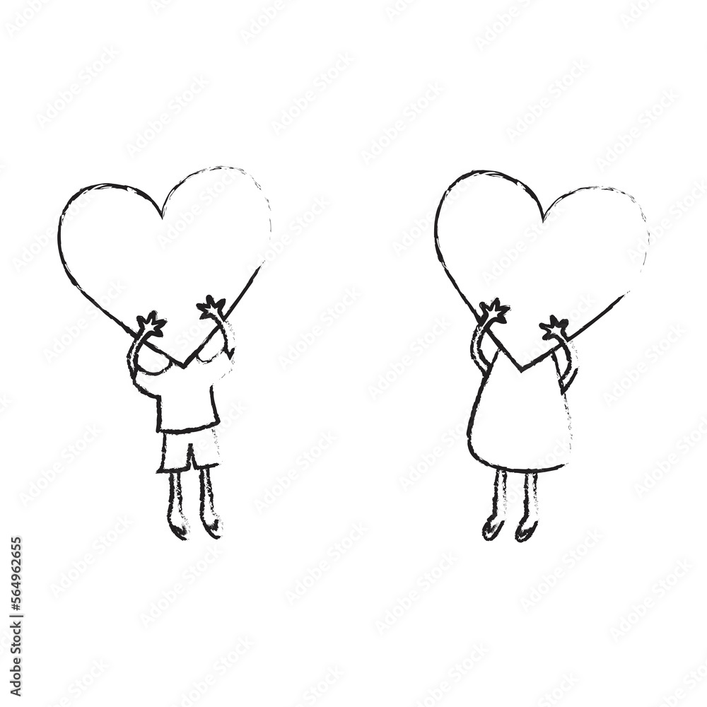 Vector illustration of red heart in cartoon shape. Isolated white background. Vector illustration of red heart in cartoon shape. Isolated white background.