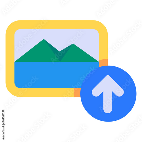 upload picture image flat illustration
