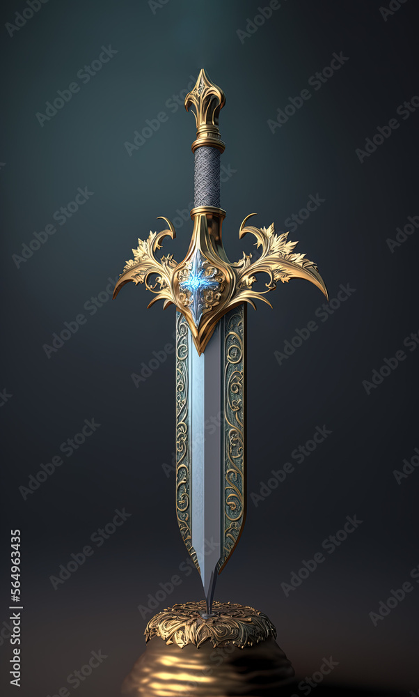 Sword, magical or mythical...A beautiful asset for your role playing or board games. Fantasy illustration for magical moments. Sword, magical or mythical...A beautiful asset for your role playing or board games. Fantasy illustration for magical moments.
