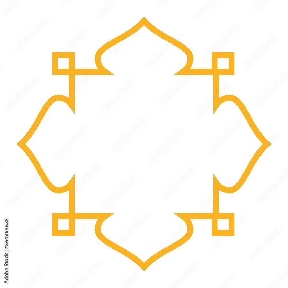 Islamic Golden Frame Ornament Islamic Golden Frame Ornament