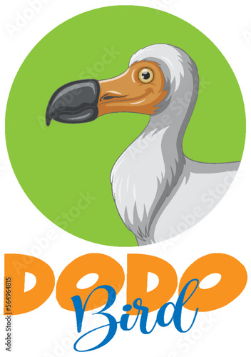 Dodo bird extinction animal cartoon logo