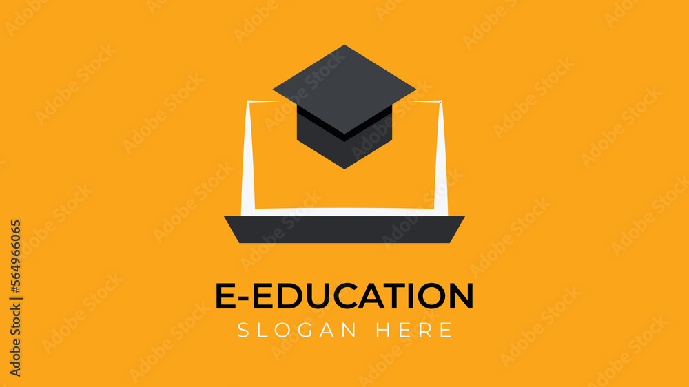 E-Education logo and Graduation Logo Design Vector E-Education logo and Graduation Logo Design Vector