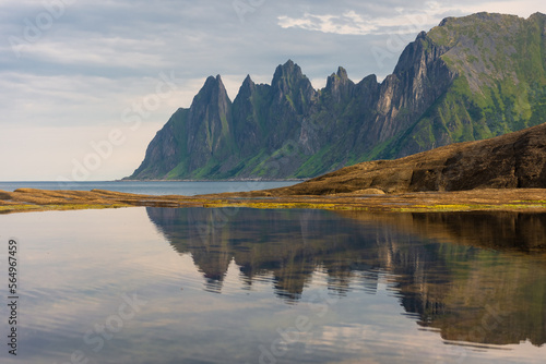 The Tungeneset (Devil's Teeth), mountains over the ocean in Senja Island,  Norway © Stefano Zaccaria