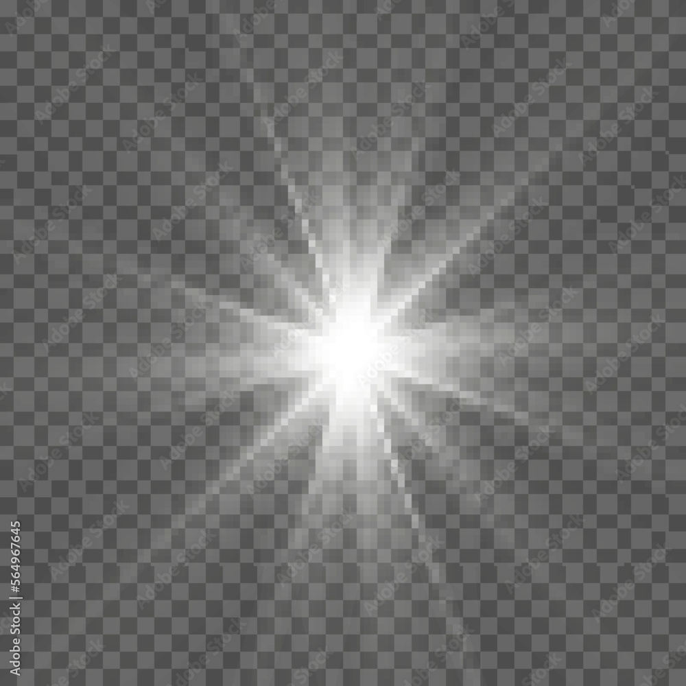 White glowing light. Beautiful star Light from the rays. Sun with lens flare. Bright beautiful star. Sunlight. White glowing light. Beautiful star Light from the rays. Sun with lens flare. Bright beautiful star. Sunlight.
