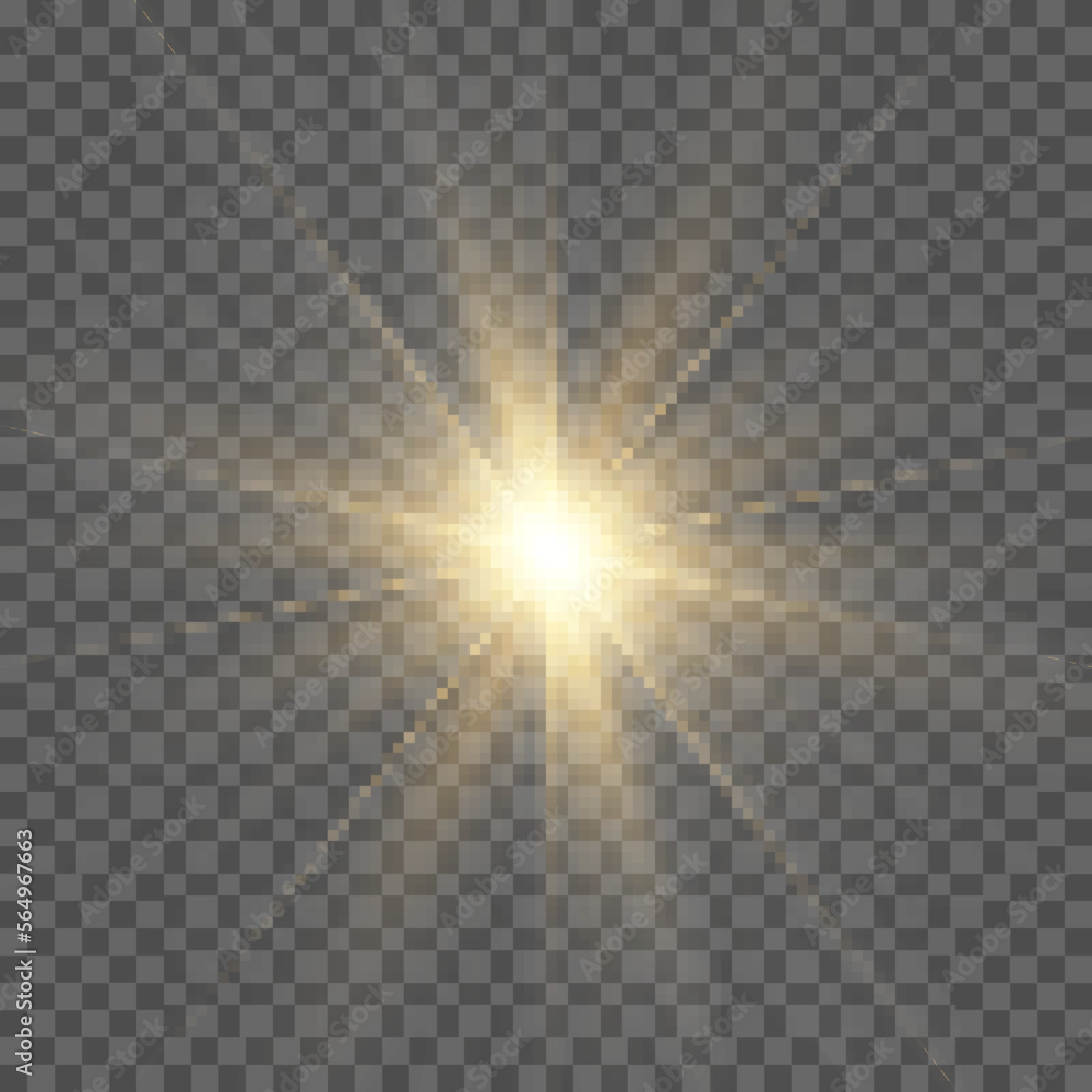 Yellow glowing light burst on a transparent background, the star burst with brilliance, glow bright star, yellow sun rays Yellow glowing light burst on a transparent background, the star burst with brilliance, glow bright star, yellow sun rays