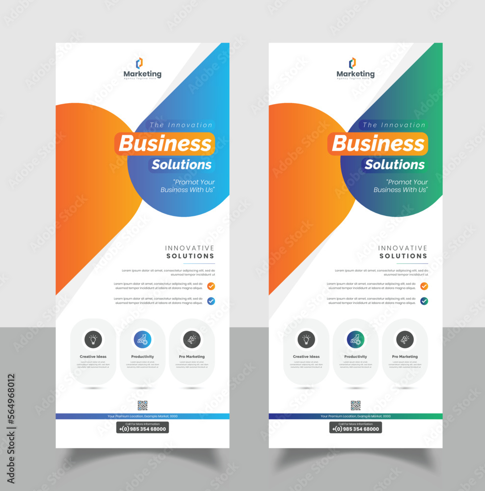 Corporate Business Rollup Banner Template Design