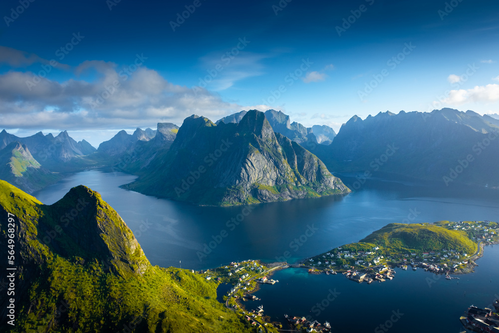 Landscape over the Lofoten Islands, Norway