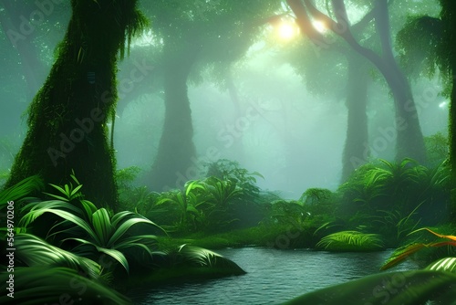 Tropical jungles - generative ai