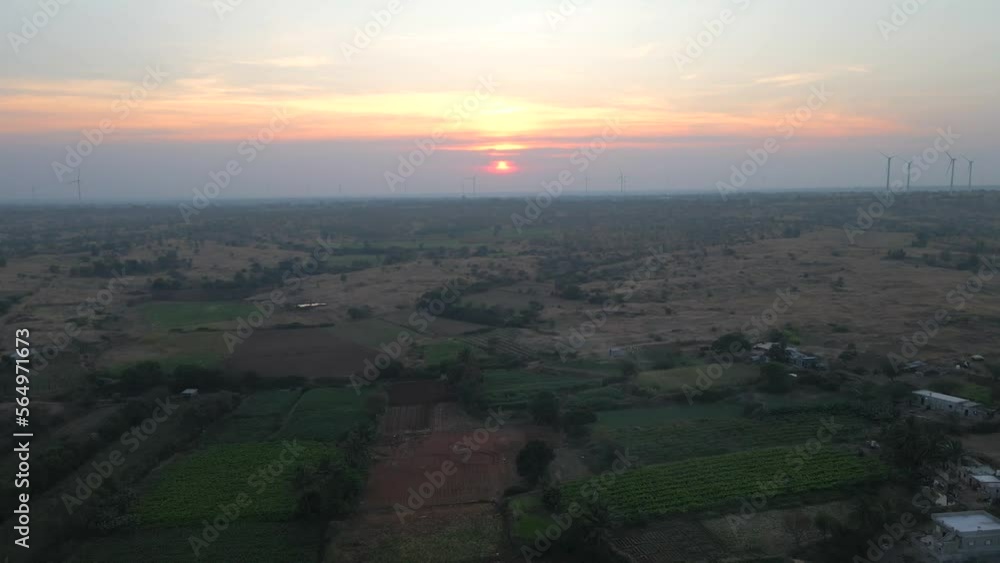 sunrise erly morning birdeye view jath maharashtra india sunrise erly morning birdeye view jath maharashtra india