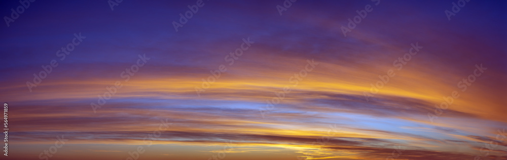 Sky with colorful and vivid sunset clouds. Natural background. Sky with colorful and vivid sunset clouds. Natural background.