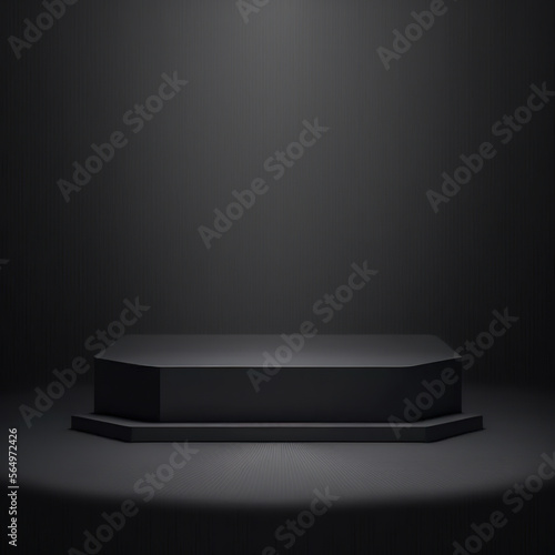 Podium for show product.Generative AI