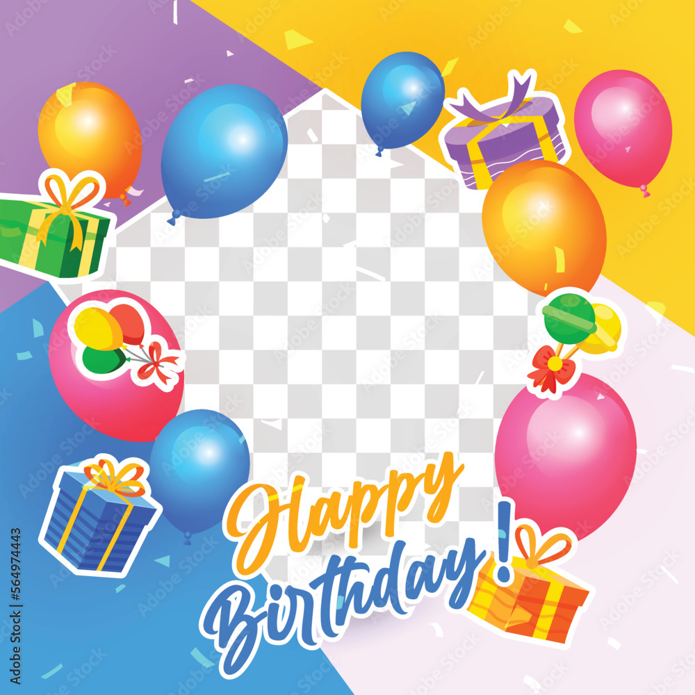 Profile frame social media happy birthday Profile frame social media happy birthday