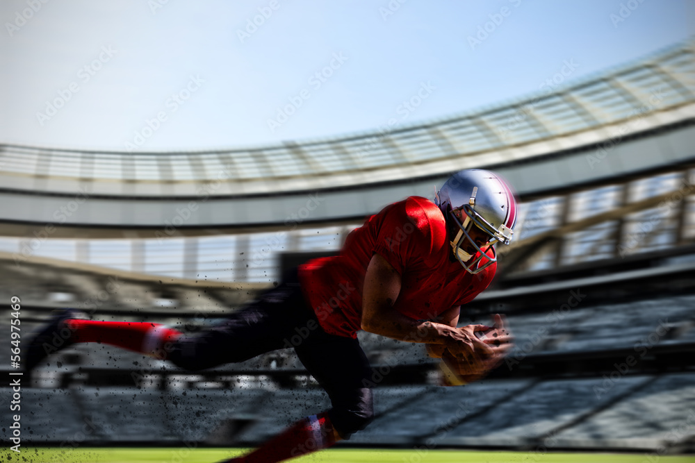 Composite image of american football player Composite image of american football player