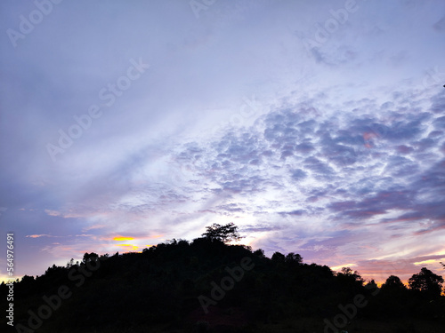 sunset in the mountains