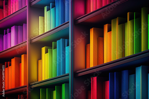 Bright Modern Colorful Book Shelves